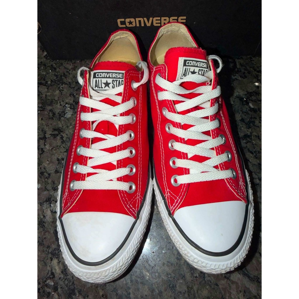Converse Chuck Taylor All Star Ox Red Canvas Low Top Sneakers M9696 Womens 10.5 - Picture 3 of 8